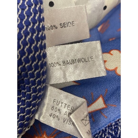 Maison Common Blue Tweed Silk Cotton Evening Jacket Caption Lining Women's EU 42 - Picture 10 of 10